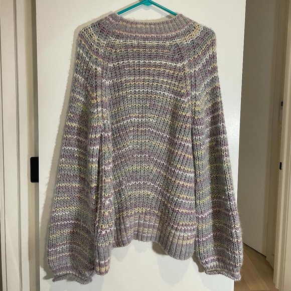 NWT NICHOLAS Striped Crew Neck Sweater - L - Picture 7 of 8